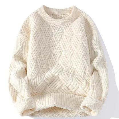 Niccolò Relaxed Fit Sweater | Crewneck, Textured Knit Sweater