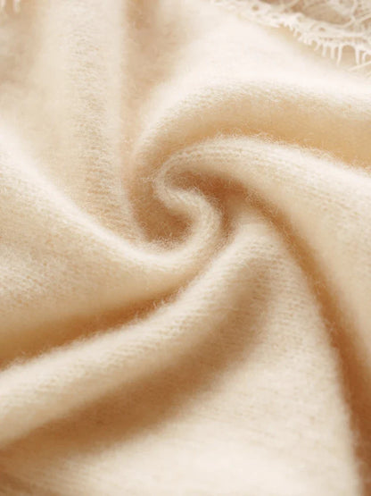 Ilaria Relaxed Fit Cardigan | Lace Trim V-Neck Cardigan