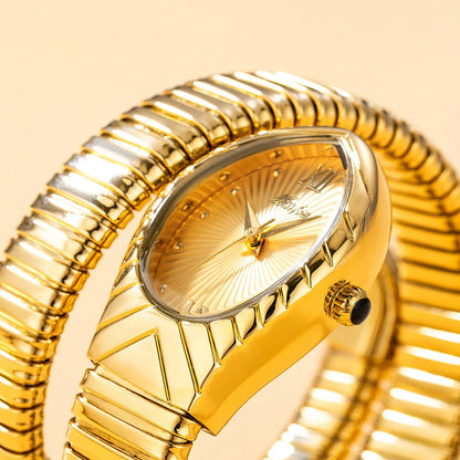 Grace Wrap-Around Serpent Watch | Sunburst Dial Serpent Watch
