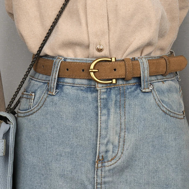 Alice Adjustable Belt | Gold Buckle Women's Belt