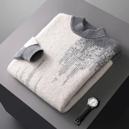 Alexander Regular Fit Sweater | Mock Neck Ribbed Sweater