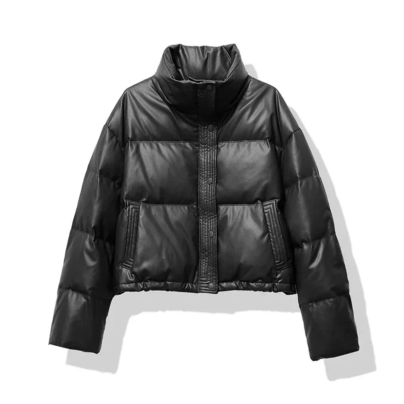 Bianca Cropped Puffer Jacket | Quilted Puffer Jacket