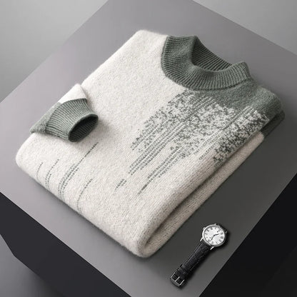 Alexander Regular Fit Sweater | Mock Neck Ribbed Sweater