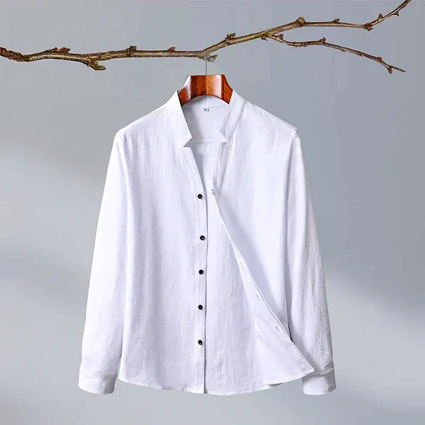Band Collar Shirt for Men – Casual & Breathable Comfort