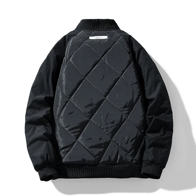 Teddy Quilted Bomber Jacket | Relaxed Fit Zip Front Bomber Jacket