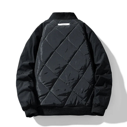 Teddy Quilted Bomber Jacket | Relaxed Fit Zip Front Bomber Jacket