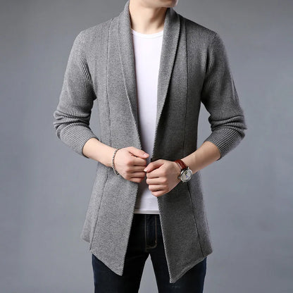 Arlo Relaxed Fit Long Cardigan | Shawl Collar Long Cardigan