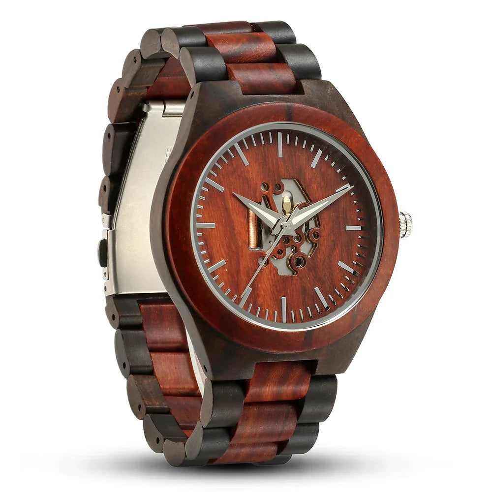 Max Skeleton Wristwatch | Wooden Case, Wooden Strap Wristwatch