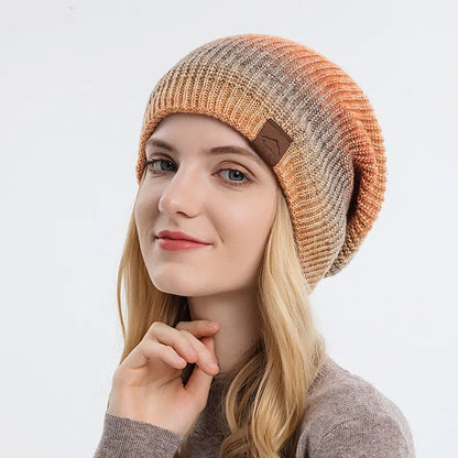 Sienna Relaxed Fit Beanie Hat | Ombré, Ribbed Beanie Hat