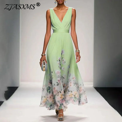 Floral A-Line Maxi Dress for Women – Flattering & Party-Ready