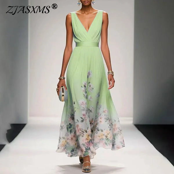 Floral A-Line Maxi Dress for Women – Flattering & Party-Ready