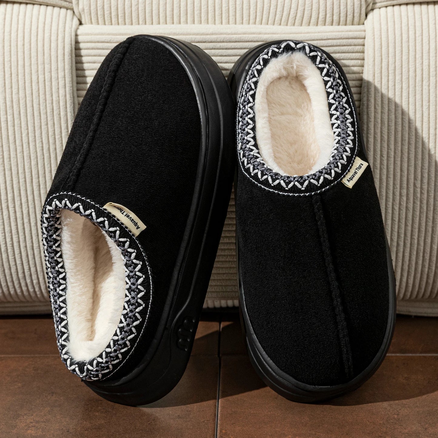 Emma Fleece Orthopedic Slip-On Slippers | Plush Lining Slippers