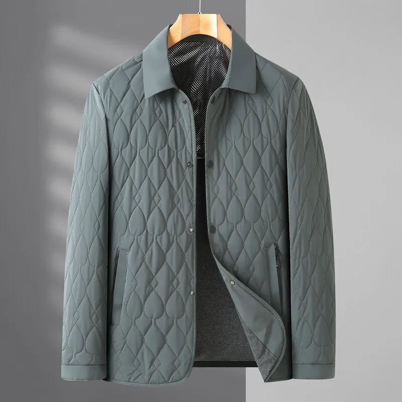 Isaac Quilted Jacket | Collared Button-Front Jacket
