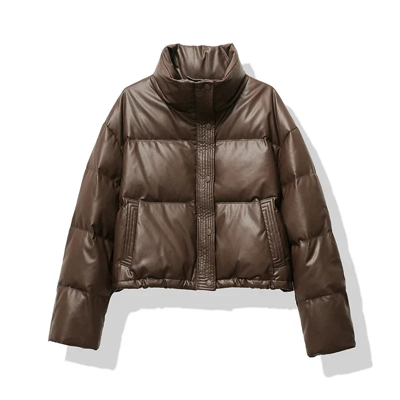 Bianca Cropped Puffer Jacket | Quilted Puffer Jacket