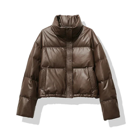 Bianca Cropped Puffer Jacket | Quilted Puffer Jacket