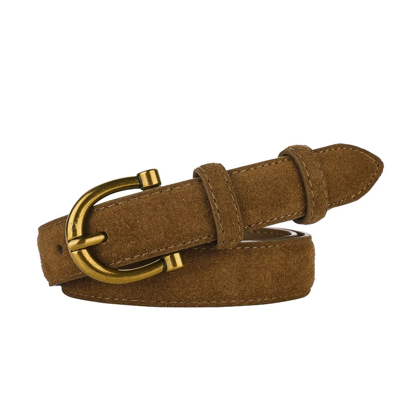 Alice Adjustable Belt | Gold Buckle Women's Belt