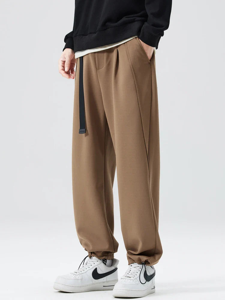 Alfie Relaxed Fit Sweatpants | Belted Pockets Sweatpants