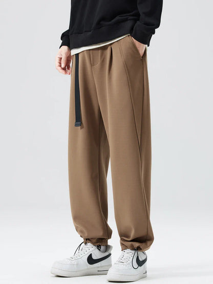 Alfie Relaxed Fit Sweatpants | Belted Pockets Sweatpants