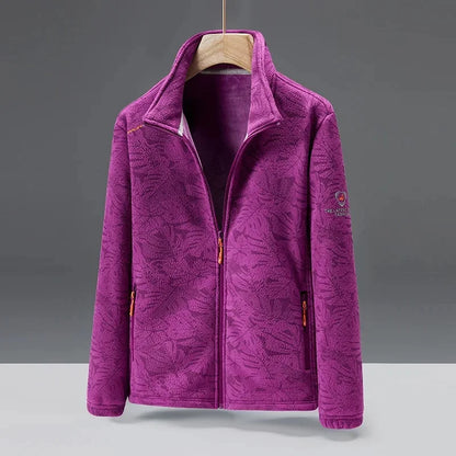 Men's fleece jacket – Regular fit – Stand-up collar – Zipped pockets – Soft fabric
