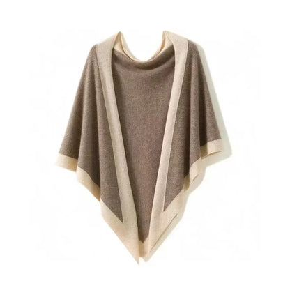 Veronica Triangle Scarf | Solid With Contrasting Trim Scarf