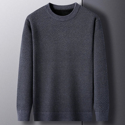 James Waffle Knit Sweater | Crewneck, Ribbed Cuffs & Hem Sweater