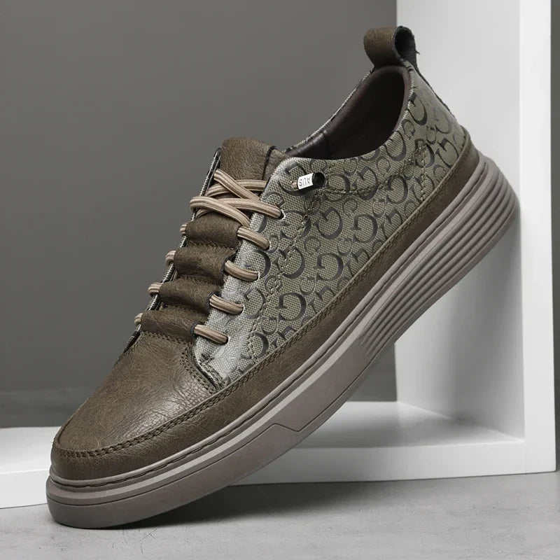 Sebastian Lace-Up Sneaker | Monogram Stacked Sole Sneaker