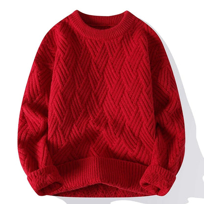 Niccolò Relaxed Fit Sweater | Crewneck, Textured Knit Sweater