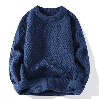 Niccolò Relaxed Fit Sweater | Crewneck, Textured Knit Sweater