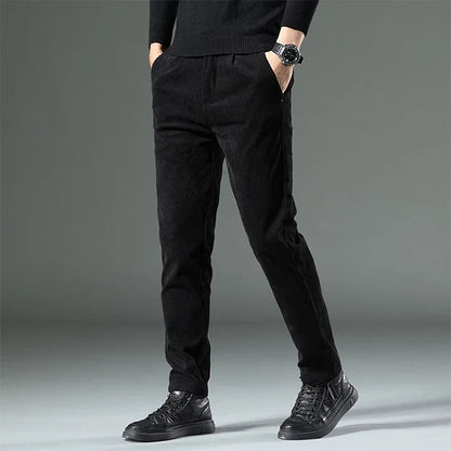 Benjamin Straight Fit Trousers | Pleated Full-Length Trousers