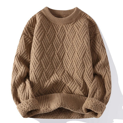 Niccolò Relaxed Fit Sweater | Crewneck, Textured Knit Sweater