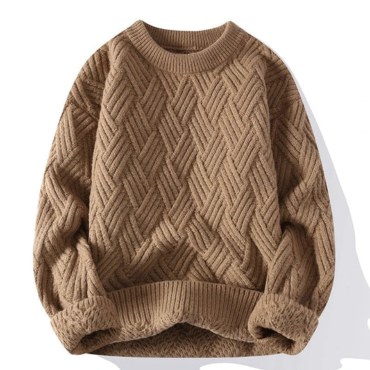Niccolò Relaxed Fit Sweater | Crewneck, Textured Knit Sweater