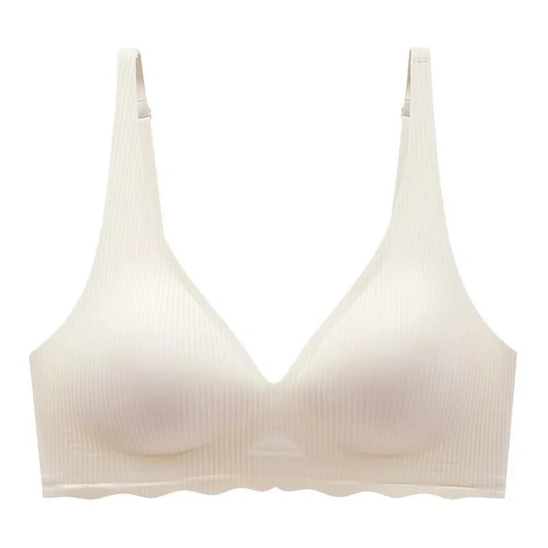 Women's bra – Seamless – Light support – Breathable fabric – Ribbed