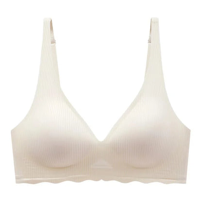 Women's bra – Seamless – Light support – Breathable fabric – Ribbed