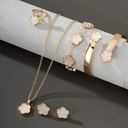 Alessia Four-Piece Set | Necklace, Earrings, Bracelet & Bangle Set