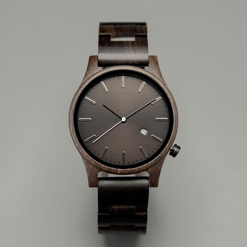 Elias Quartz Watch | Walnut Wood, Minimalist Design