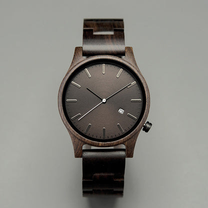 Elias Quartz Watch | Walnut Wood, Minimalist Design