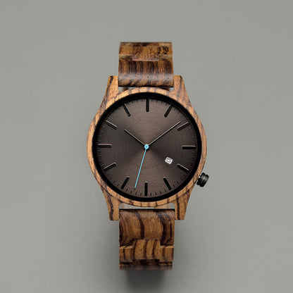 Elias Quartz Watch | Walnut Wood, Minimalist Design