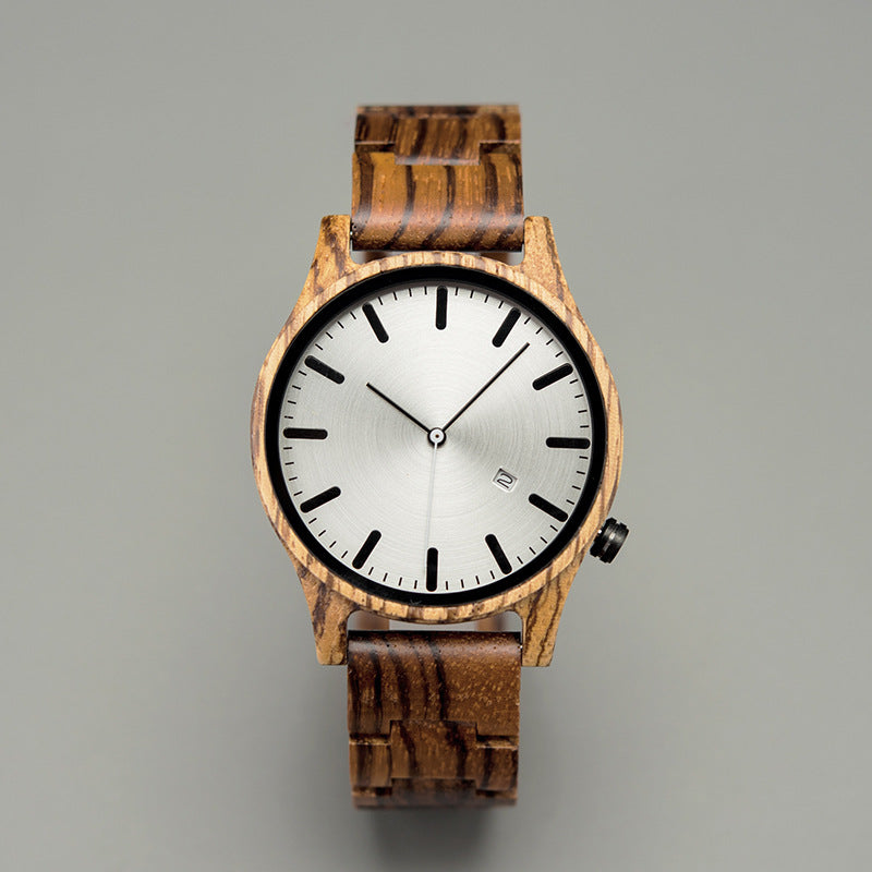 Elias Quartz Watch | Walnut Wood, Minimalist Design