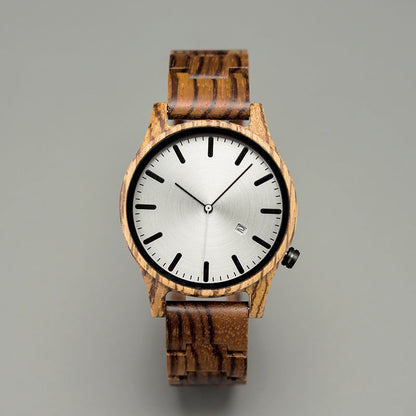 Elias Quartz Watch | Walnut Wood, Minimalist Design