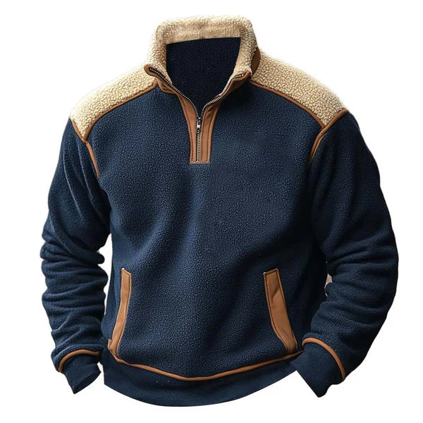 Teddy Fleece Half-Zip Pullover | Stand Collar Pullover