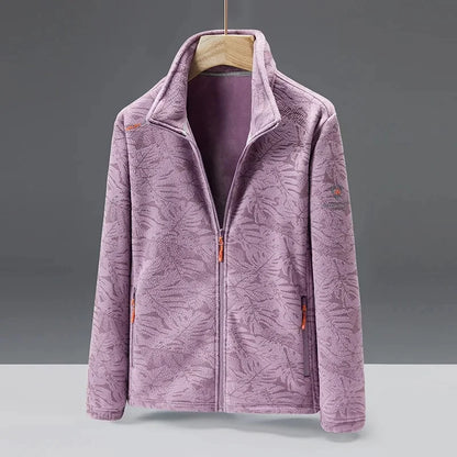 Men's fleece jacket – Regular fit – Stand-up collar – Zipped pockets – Soft fabric