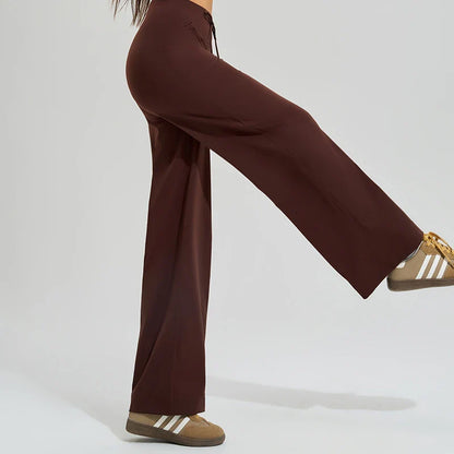 Giulia Wide Leg Active Pants | Drawstring Waist Active Pants