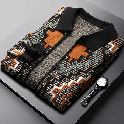 Alexander Open Front Cardigan | Geometric Print Cardigan