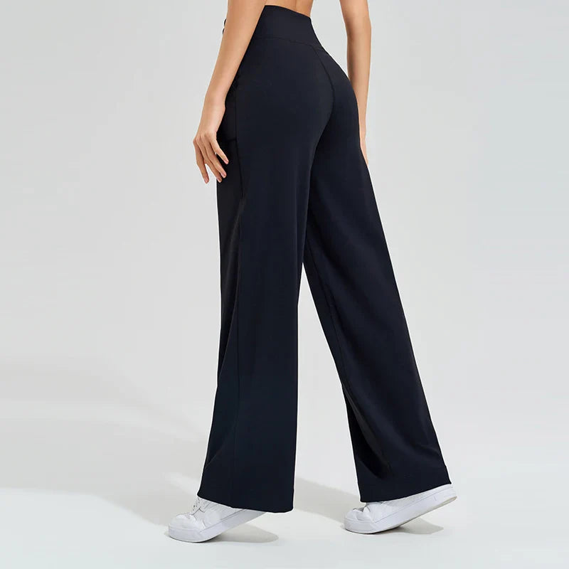 Giulia Wide Leg Active Pants | Drawstring Waist Active Pants