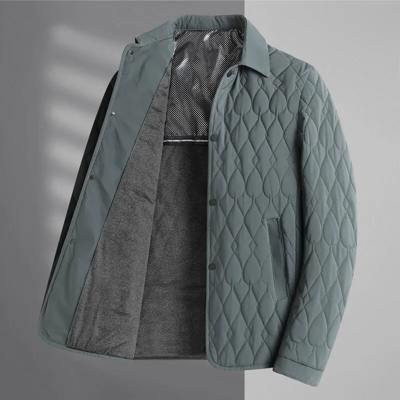 Isaac Quilted Jacket | Collared Button-Front Jacket