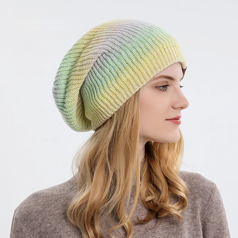 Sienna Relaxed Fit Beanie Hat | Ombré, Ribbed Beanie Hat