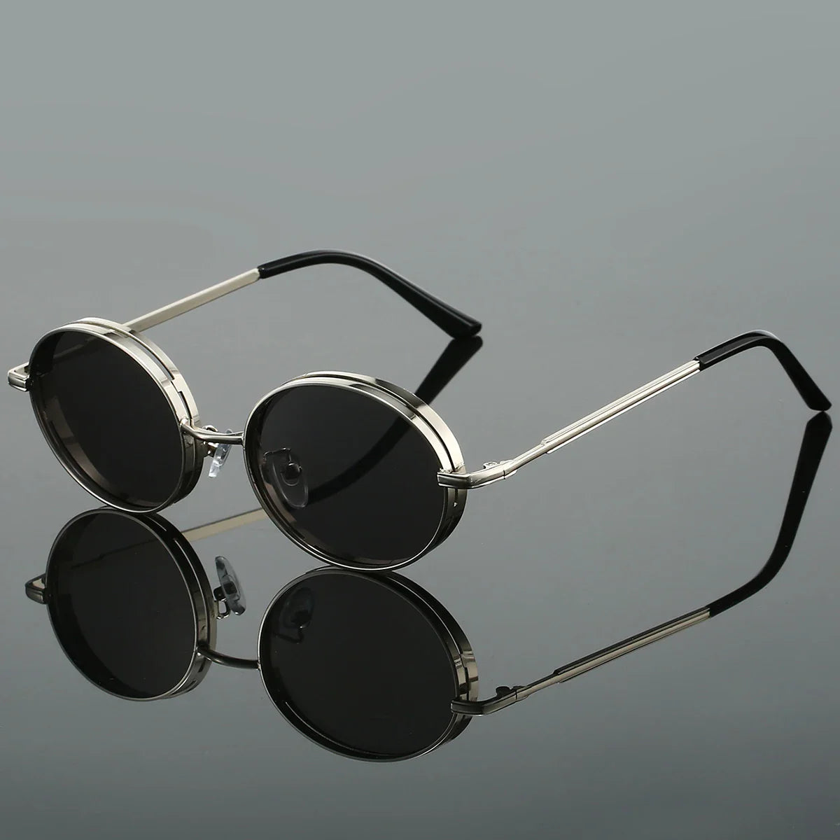 Side-Shield Metal Round Sunglasses for Unisex – Everyday Style & Coverage