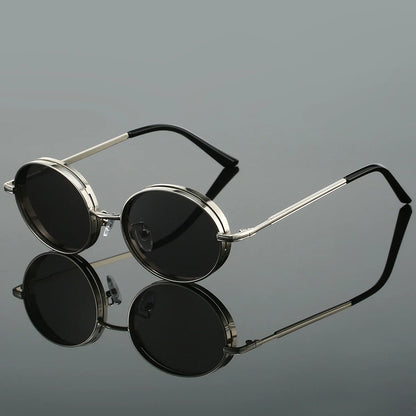 Side-Shield Metal Round Sunglasses for Unisex – Everyday Style & Coverage