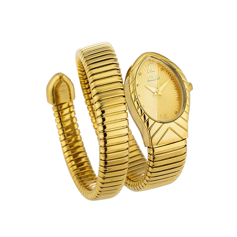 Grace Wrap-Around Serpent Watch | Sunburst Dial Serpent Watch