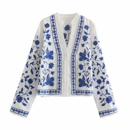 Francesca Relaxed Fit Cardigan | Embroidered Floral Cardigan